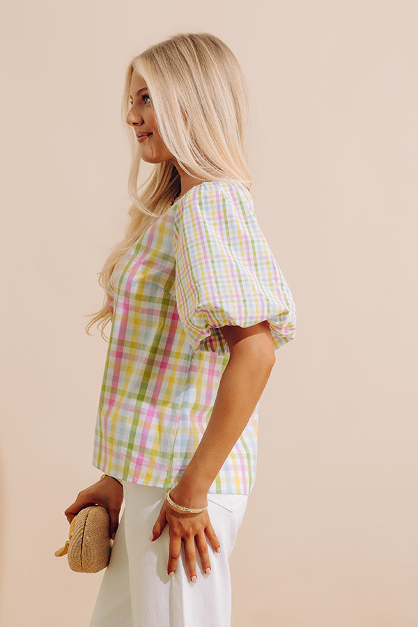 Sweet Grace Gingham Top