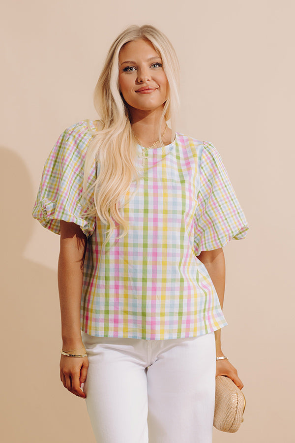 Sweet Grace Gingham Top