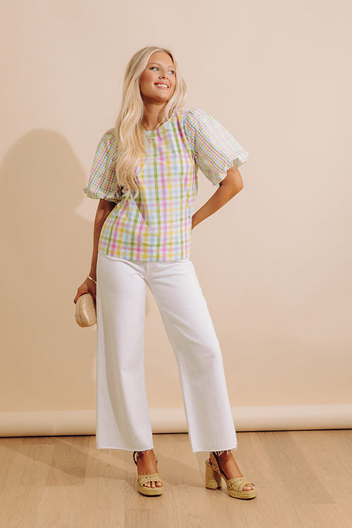 Sweet Grace Gingham Top