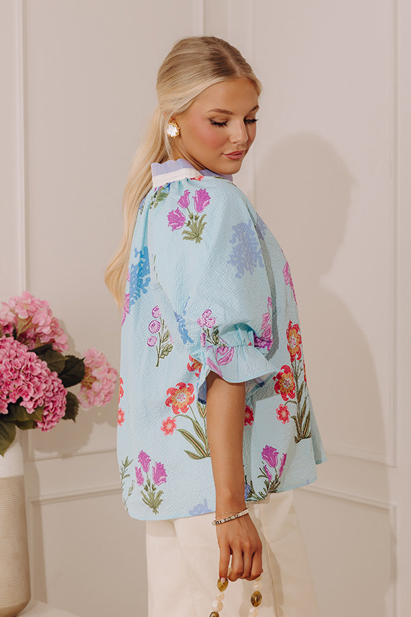 Wildflower Meadows Seersucker Shift Top