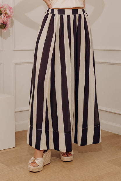 Boathouse Classic High Waist Stripe Maxi Skirt