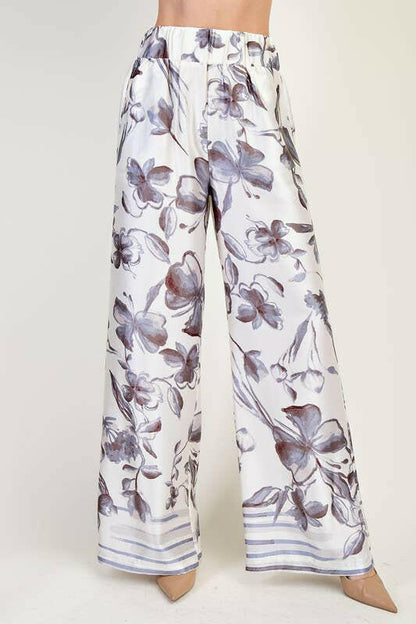 Resort Ready Printed Wide-Leg Pants