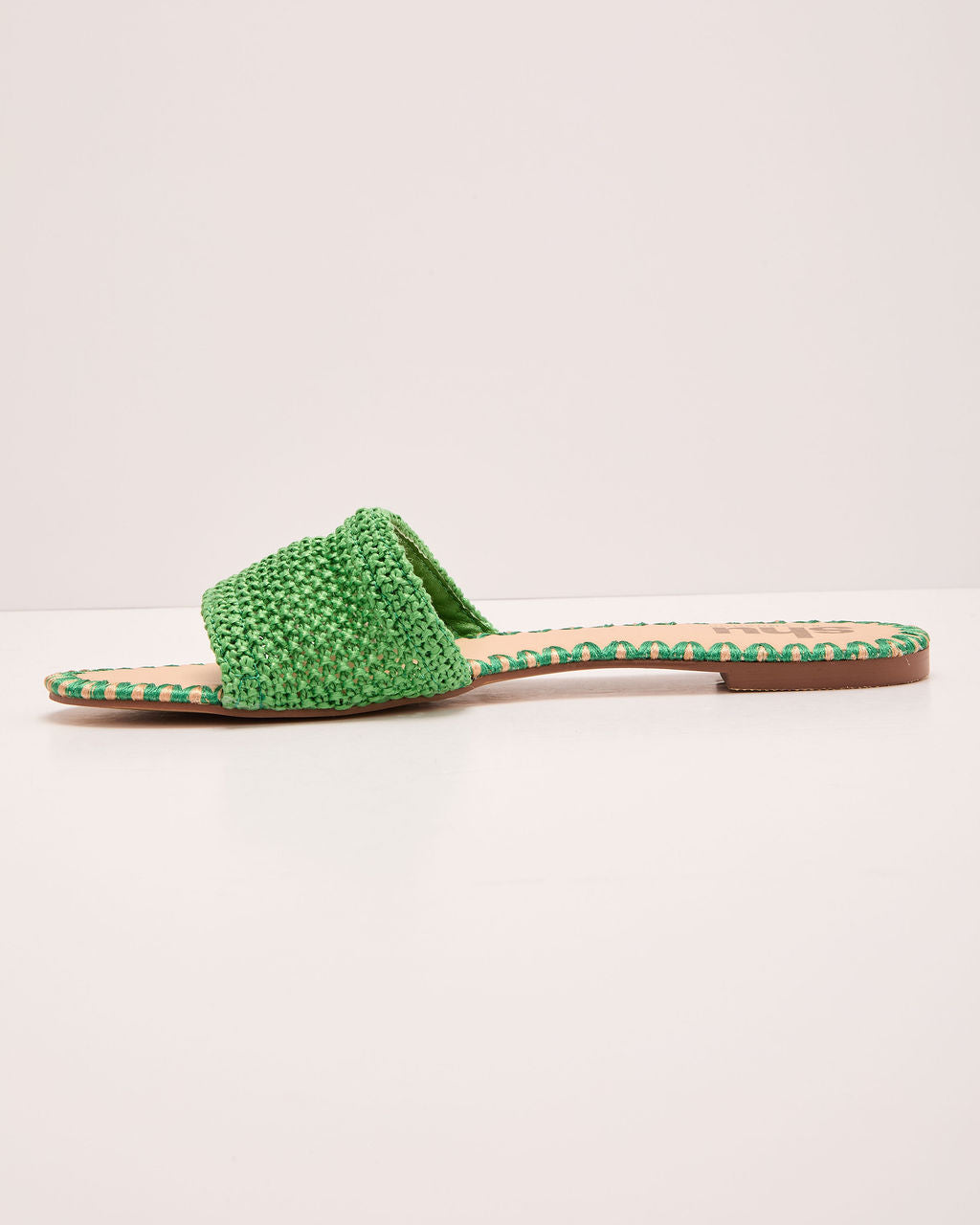 Earth Shine Woven Straw Flat Sandals