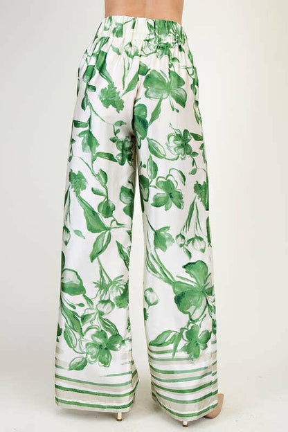 Resort Ready Printed Wide-Leg Pants