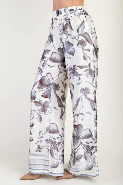 Resort Ready Printed Wide-Leg Pants