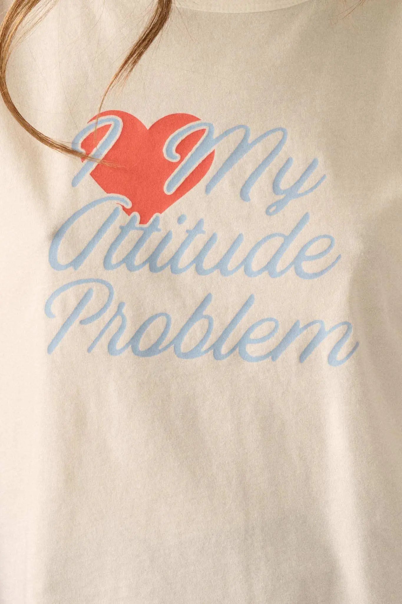 I Heart My Attitude Problem Graphic Baby Tee