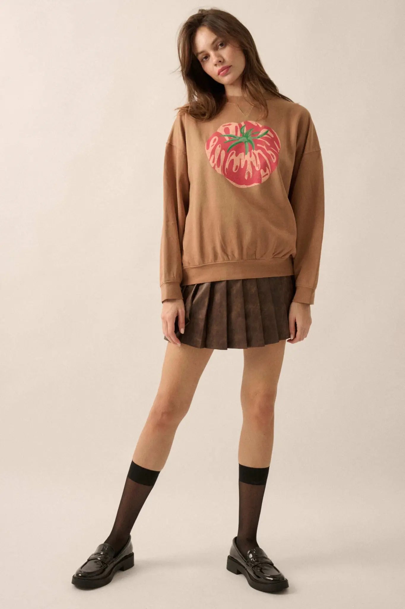 Tasty Tomato Vintage-Print Graphic Sweatshirt