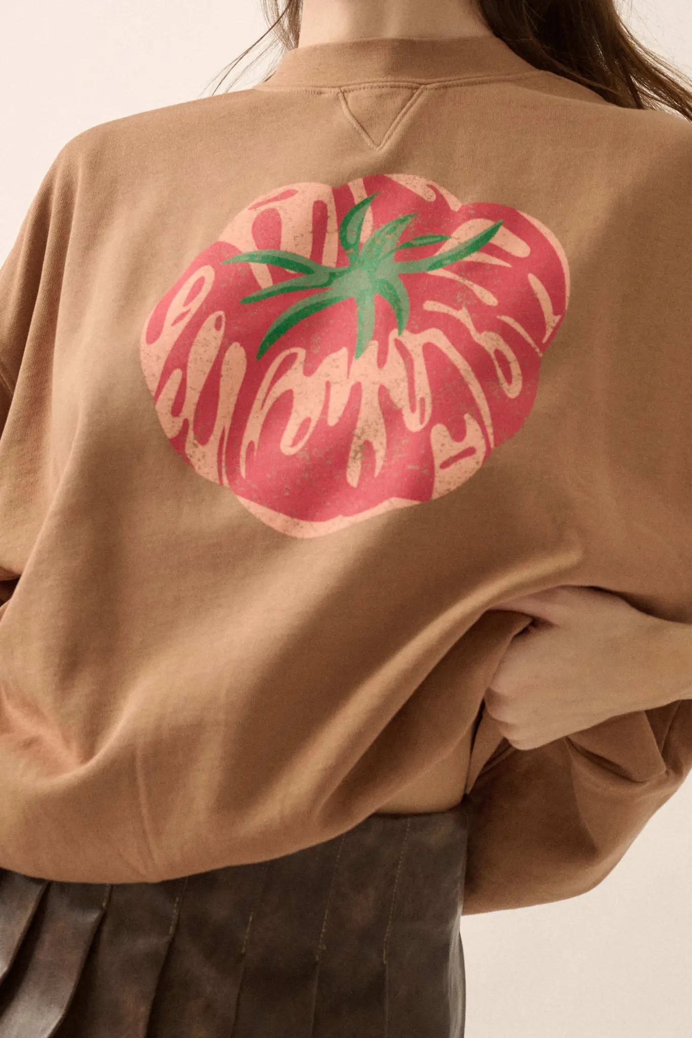 Tasty Tomato Vintage-Print Graphic Sweatshirt