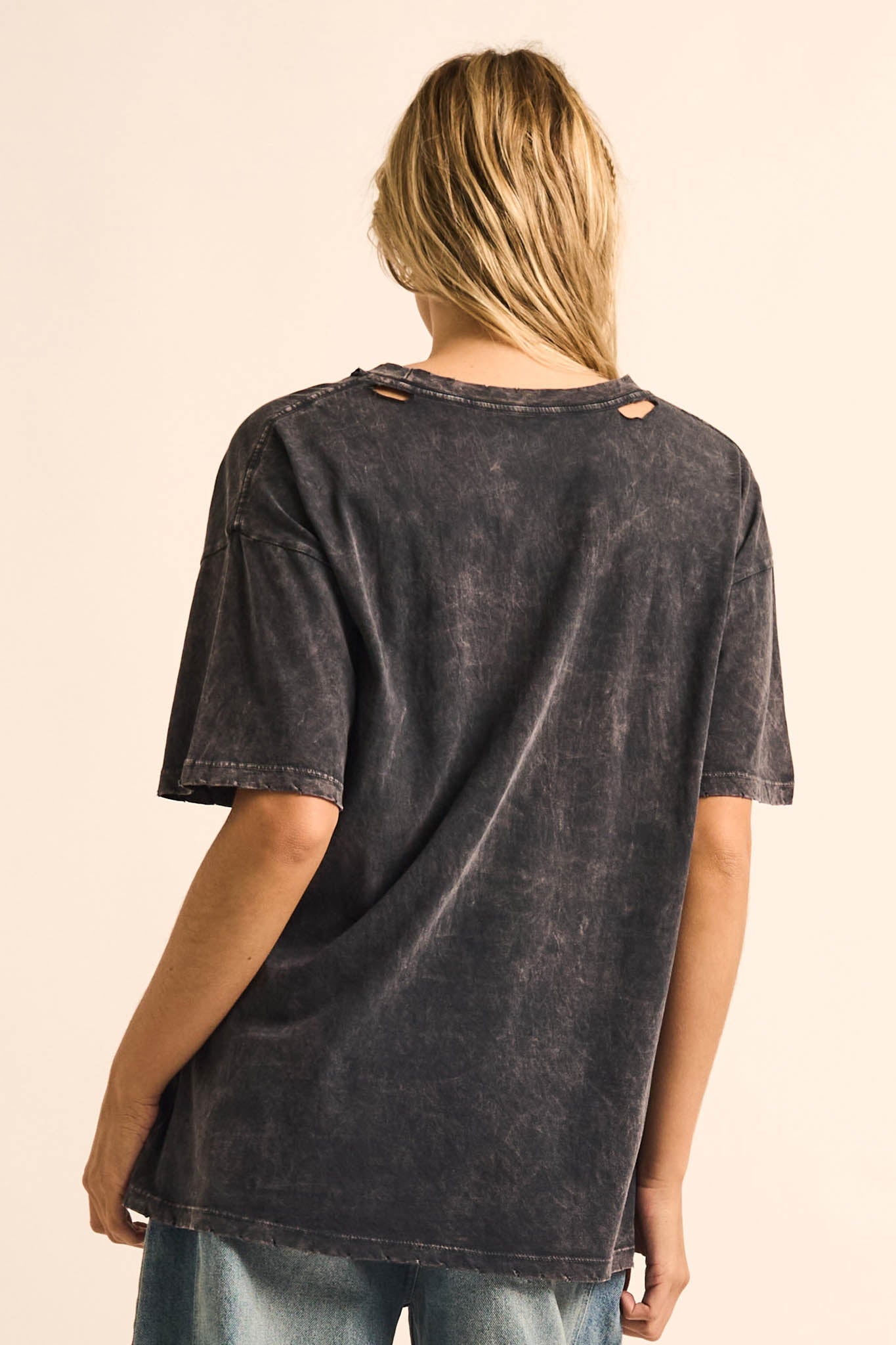Crawdad Song Vintage-Wash Oversize Graphic Tee