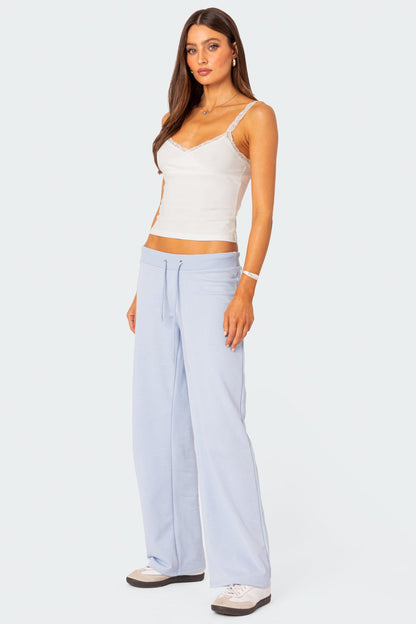 Amilia Lace Trim Tank Top