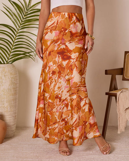Chasing Sunsets Abstract Maxi Skirt
