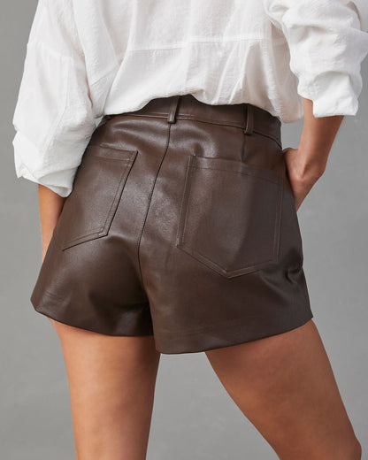 Farrow Faux Leather Skort