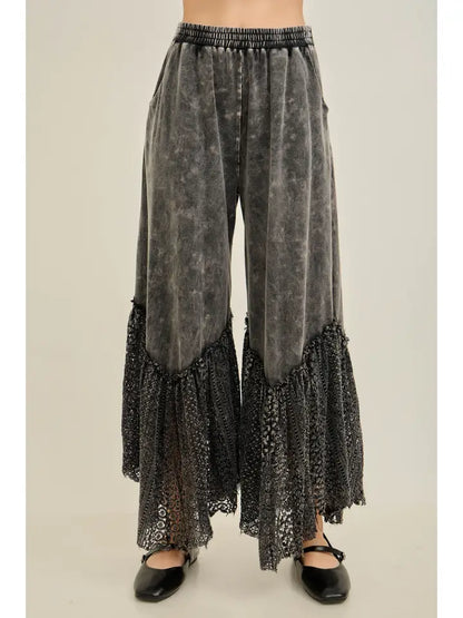 Lace Drift Boho Wideleg Pants