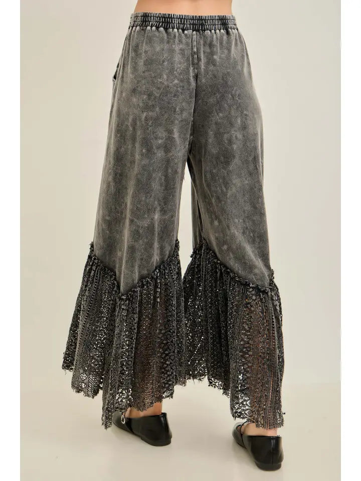 Lace Drift Boho Wideleg Pants