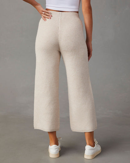 Always Cozy Ribbed Wide Leg Pants