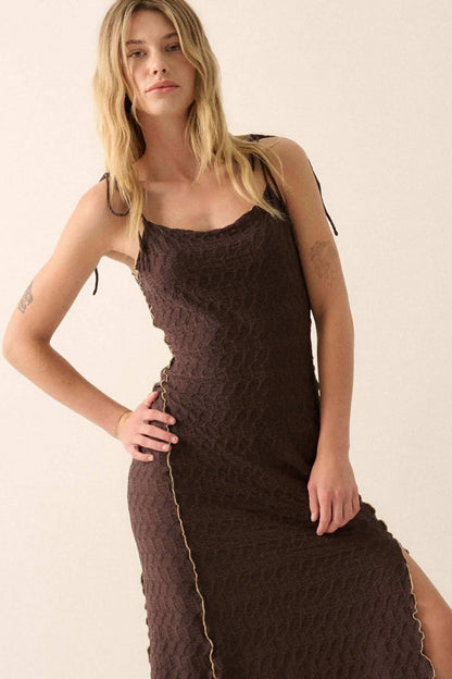 Beautiful Feeling Textured Knit Cami Maxi Dress
