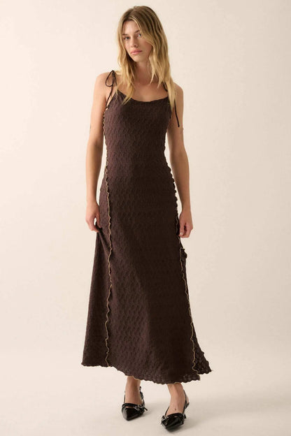 Beautiful Feeling Textured Knit Cami Maxi Dress