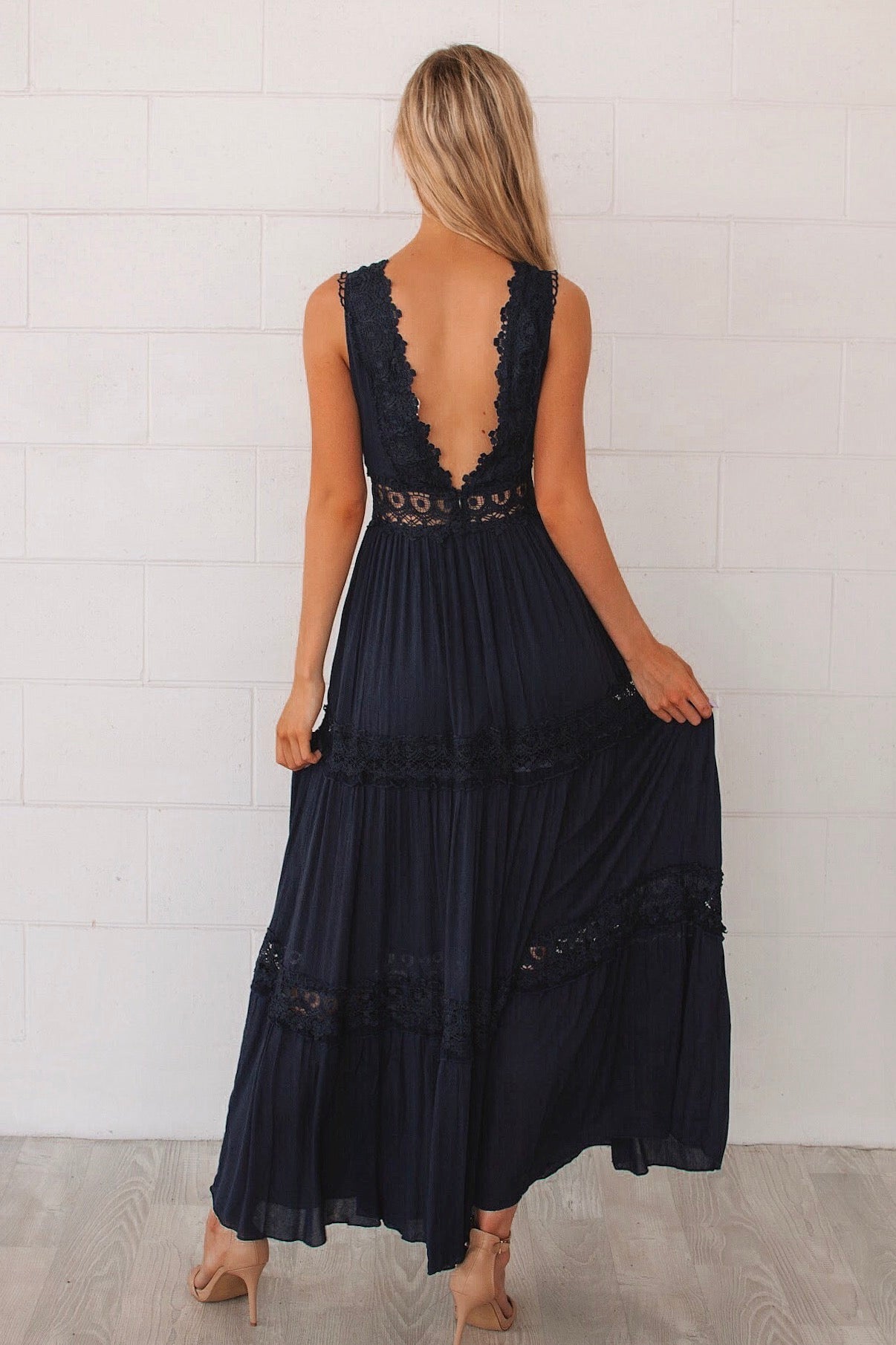 Navy Fawn Maxi Dress