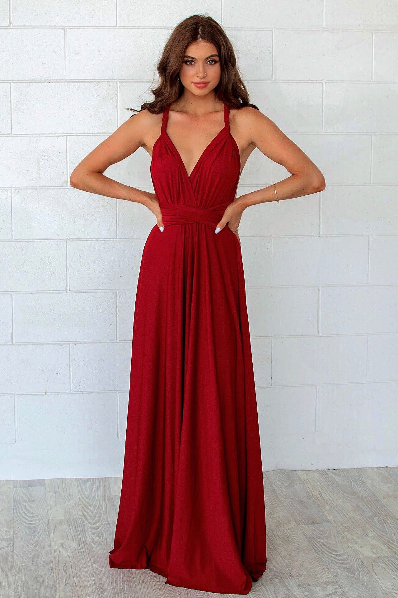 Pandora Multiway Gown - Wine Jersey