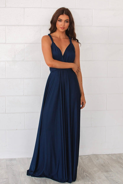 Pandora Multiway Gown - Navy Jersey