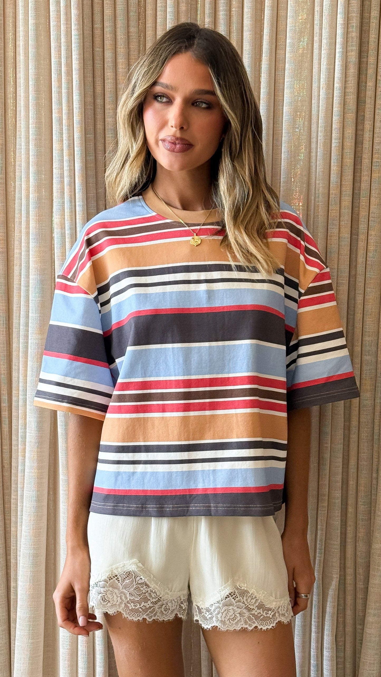 Paige Tee - Multi Stripe