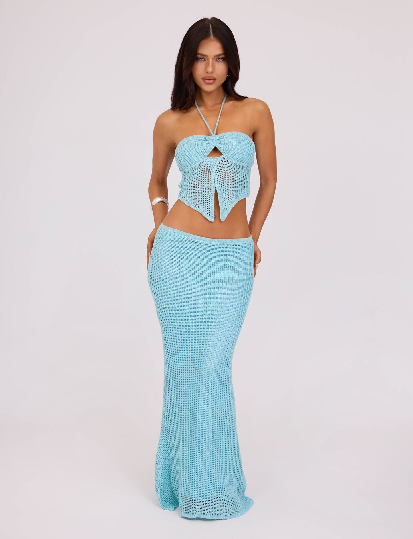 SHAH TOP - BLUE : PALE BLUE : PASTEL BLUE