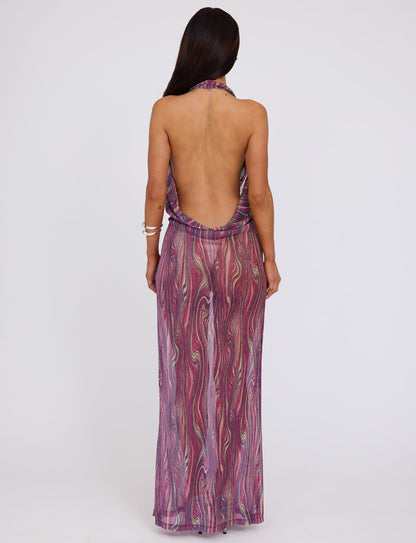 SONORA DRESS - MULTI : ROSE STRIPE