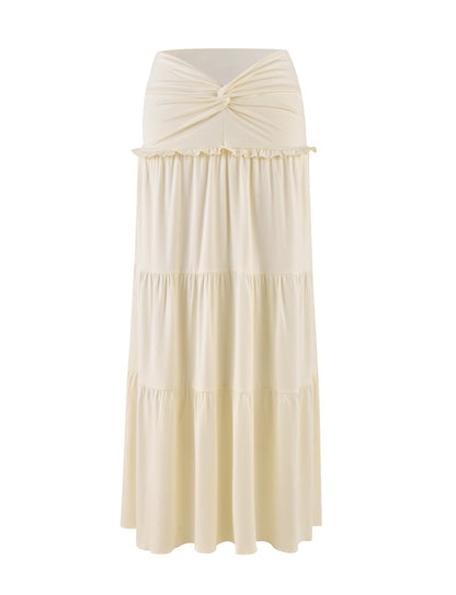 KATYA MAXI SKIRT - WHITE : CREAM