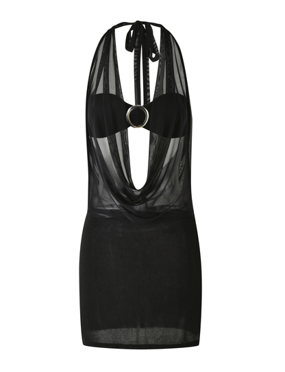 MAKENA TWO-PIECE DRESS - BLACK