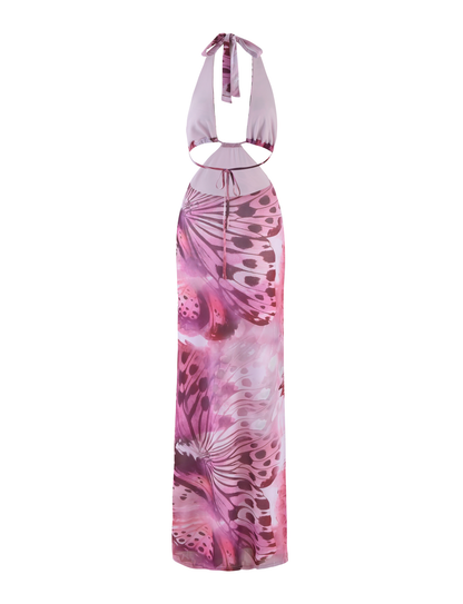 SOLEIL MAXI DRESS - MACRO BUTTERFLY