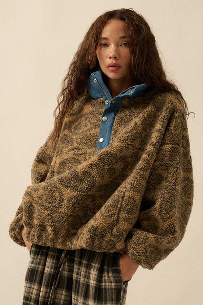Dare to Dream Paisley Fleece Half-Zip Pullover