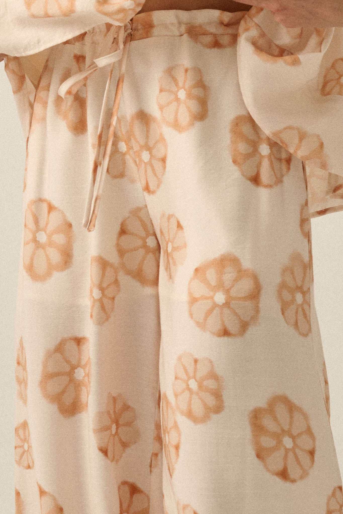 Delightful Days Floral Wide-Leg Drawstring Pants