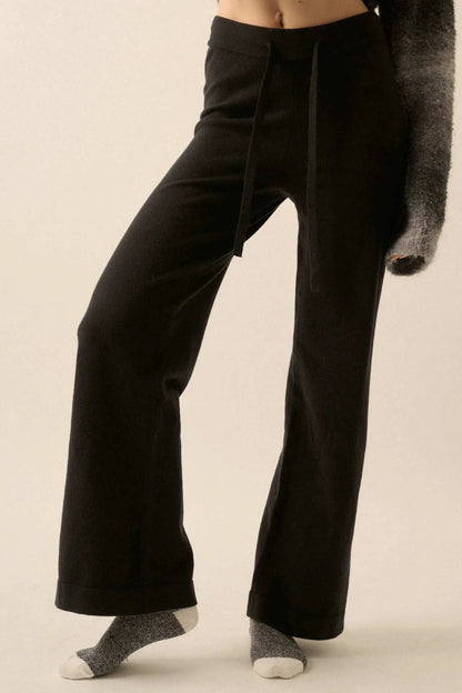 Promise the Label Brushed Knit Split-Hem Pants
