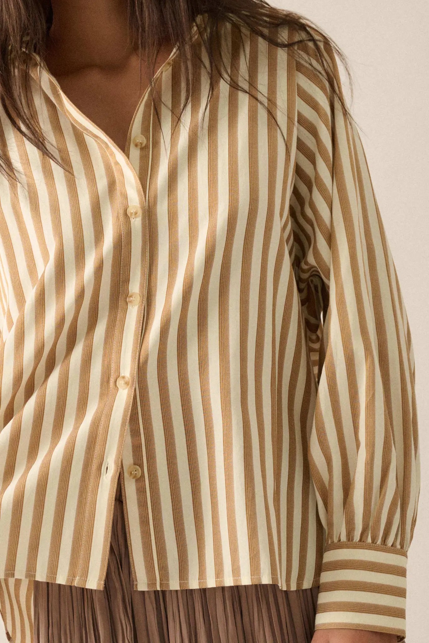 Vertical Ambition Striped Button-Up Shirt