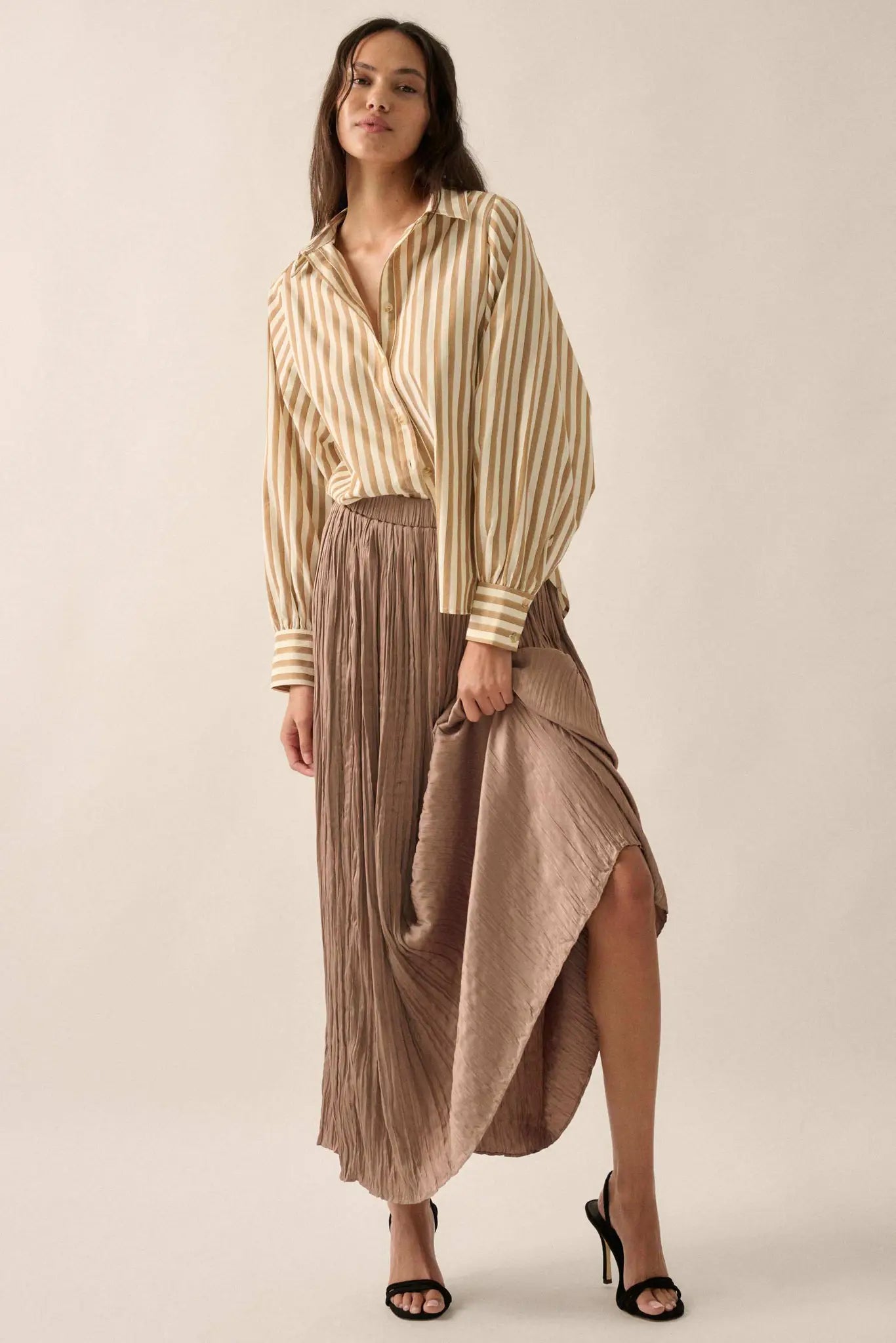 Vertical Ambition Striped Button-Up Shirt