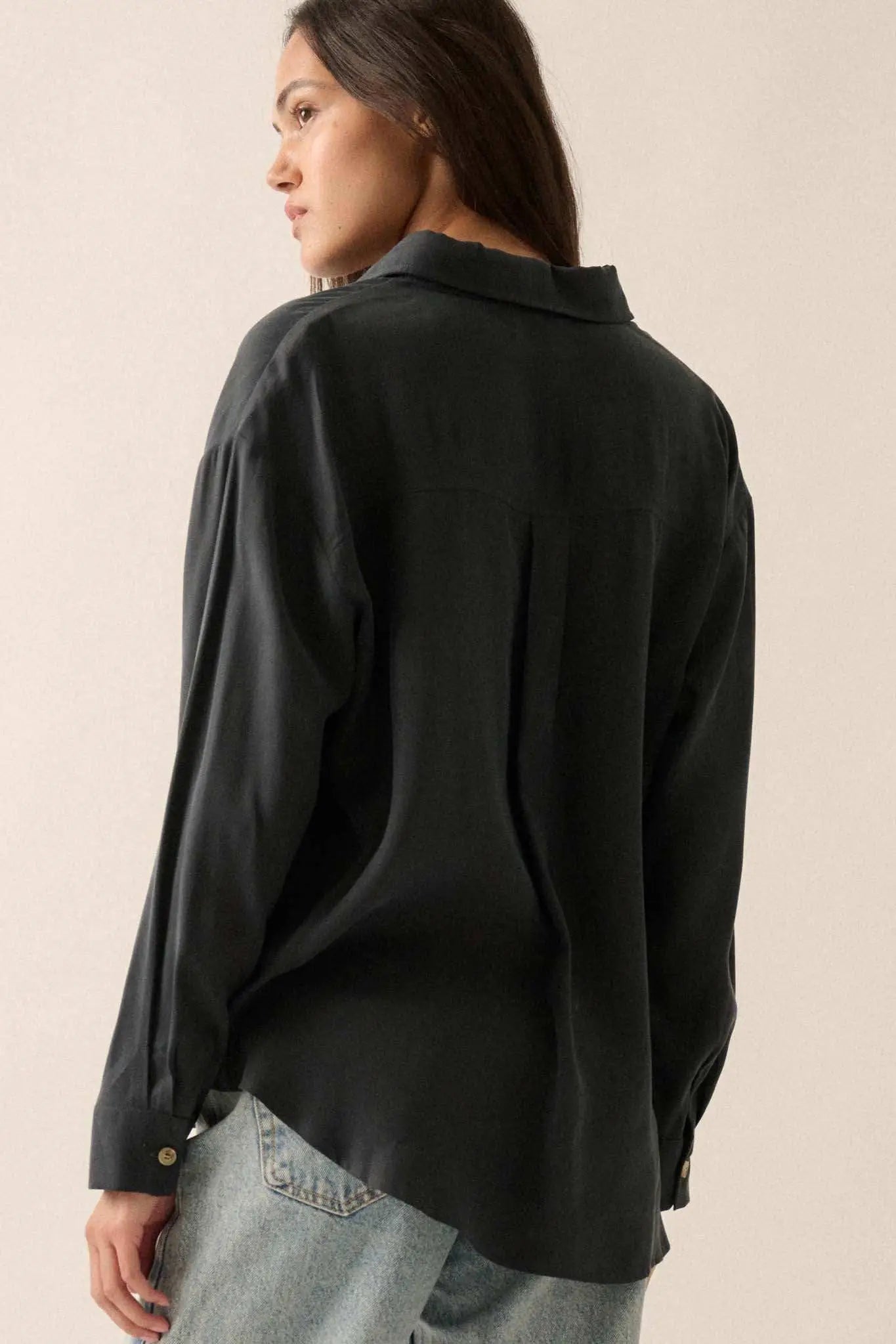 Work Ethic Solid Button-Up Pocket Shirt