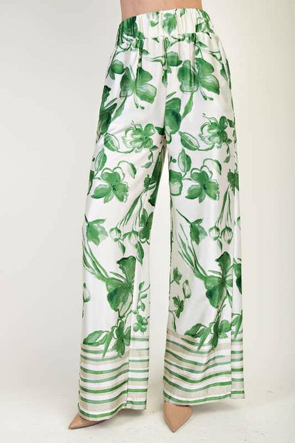Resort Ready Printed Wide-Leg Pants