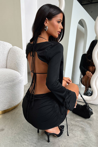 Cardi Mini Skirt - Black
